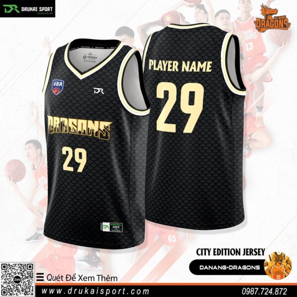 Áo Bóng Rổ VBA Danang Dragons City Edition Jersey 2023 Màu Đen Siêu Đẹp