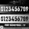 Font Số In Ấn Quần Áo Bóng Rổ  MS - 12