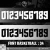 Font Số In Ấn Quần Áo Bóng Rổ  MS - 34