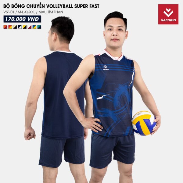 Trang Phục Quần Áo Bóng Chuyền Có Sẵn HACORIO - VSF - 01 Màu Tím Than