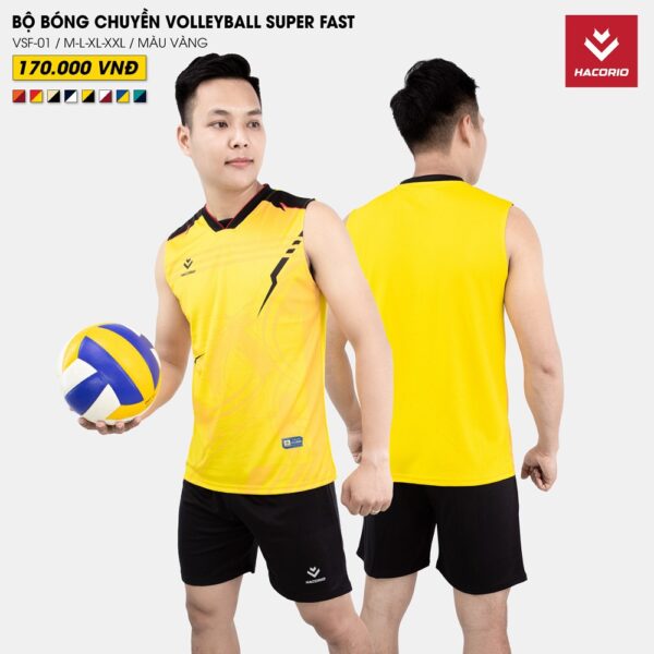 Trang Phục Quần Áo Bóng Chuyền Có Sẵn HACORIO - VSF - 01 Màu Vàng