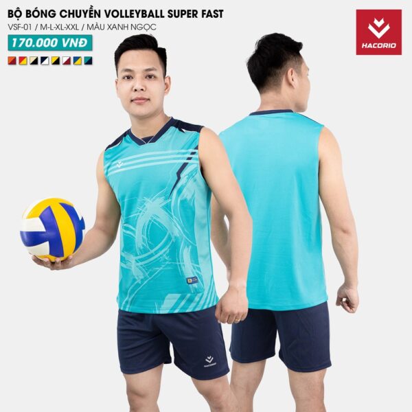 Trang Phục Quần Áo Bóng Chuyền Có Sẵn HACORIO - VSF - 01 Màu Xanh Real