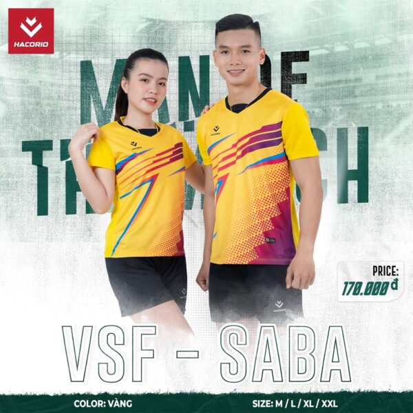 Mẫu Quần Áo Bóng Chuyền Có Sẵn HACORIO - VSF - 02 Màu Vàng