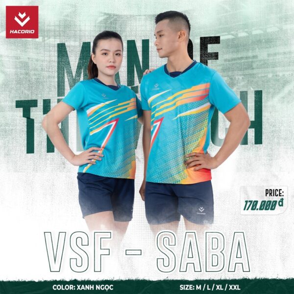 Mẫu Quần Áo Bóng Chuyền Có Sẵn HACORIO - VSF - 02 Màu Xanh Real