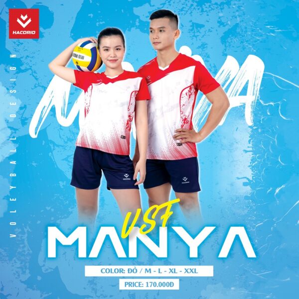 Mẫu Quần Áo Bóng Chuyền Có Sẵn HACORIO - VSF - 03 Màu Đỏ