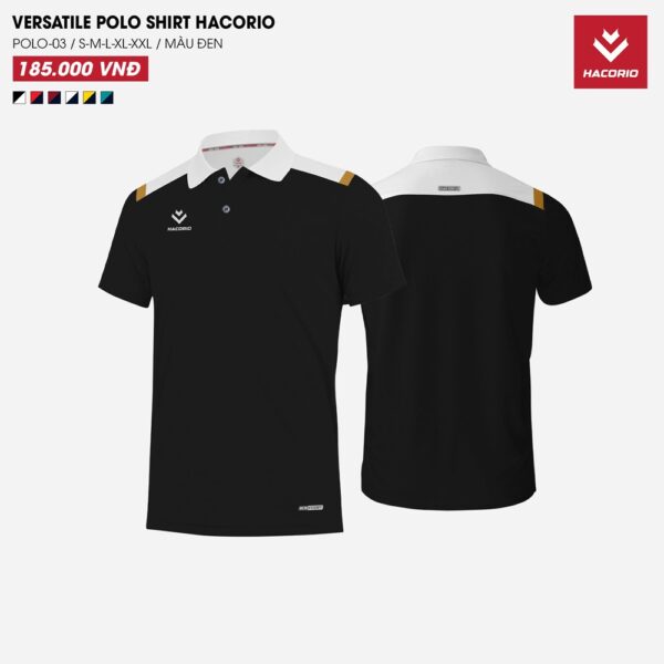 Mẫu Áo Polo HACORIO - 03 Có Sẵn Màu Đen