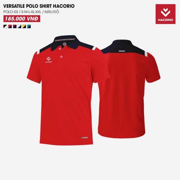 Mẫu Áo Polo HACORIO - 03 Có Sẵn Màu Đỏ Tươi