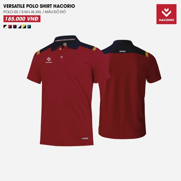 Mẫu Áo Polo HACORIO - 03 Có Sẵn Màu Đỏ Đô