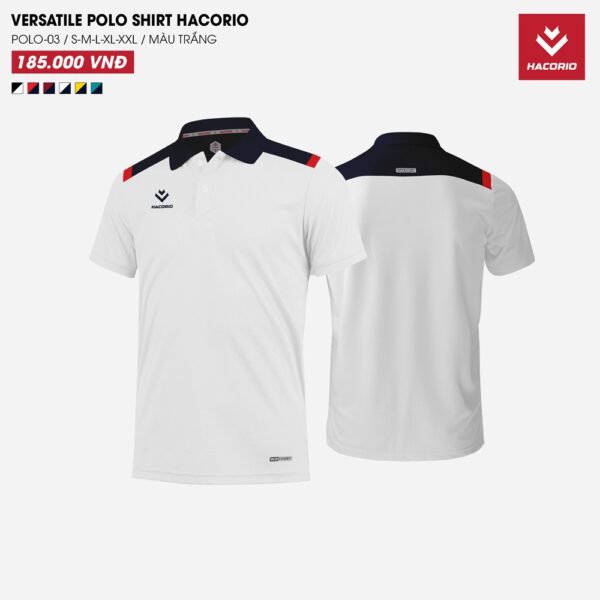 Mẫu Áo Polo HACORIO - 03 Có Sẵn Màu Trắng