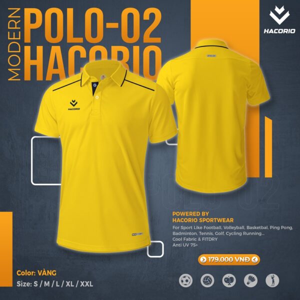 Mẫu Áo Polo HACORIO - 02 Có Sẵn Màu Vàng