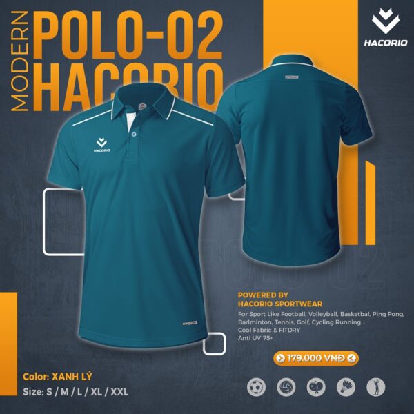 Mẫu Áo Polo HACORIO - 02 Có Sẵn Màu Xanh Lý